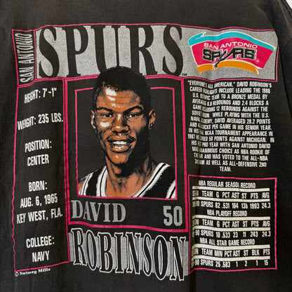 90's David Robinson San Antonio Spurs Nutmeg NBA T-Shirt Sz XL (B2195)