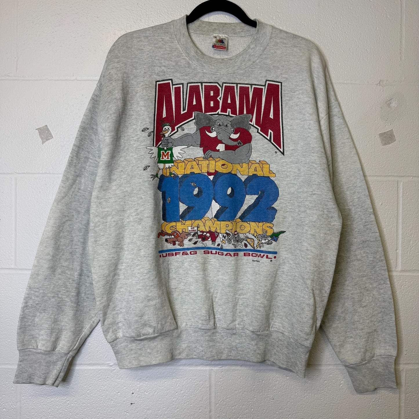 1992 Alabama USF&G Sugar Bowl Crewneck Sz XL (B2565)