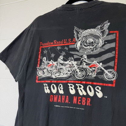 90's Hog Bros Nebraska T-Shirt Sz L (B1159)