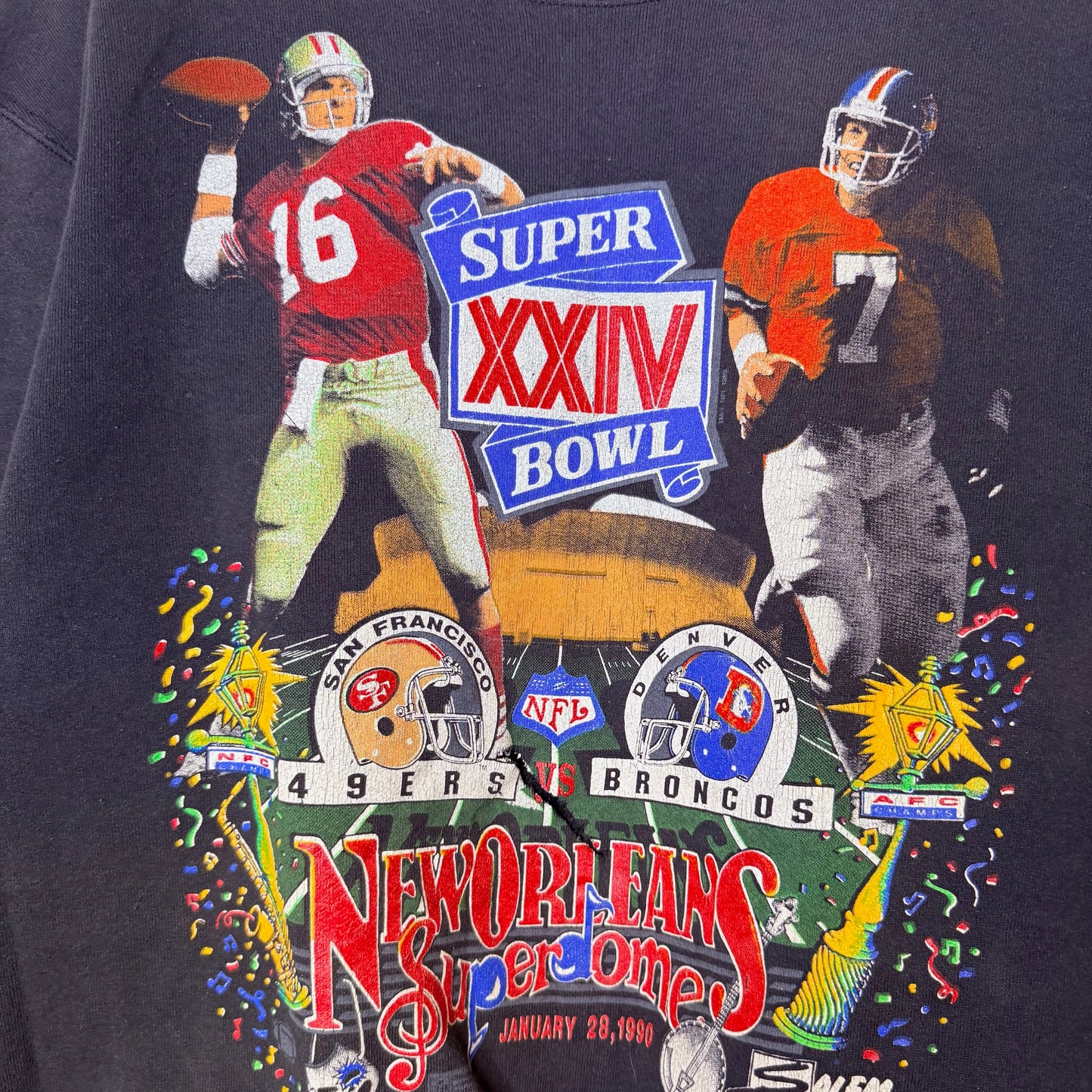 1990 Broncos vs 49ers NFL Superbowl Champs Crewneck (B2388)