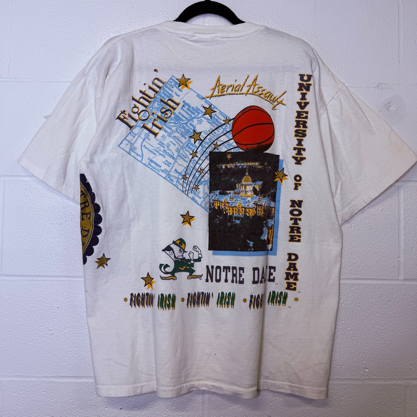 90's Notre Dame Fighting Irish NCAA Salem T-Shirt Sz XL (B2328)