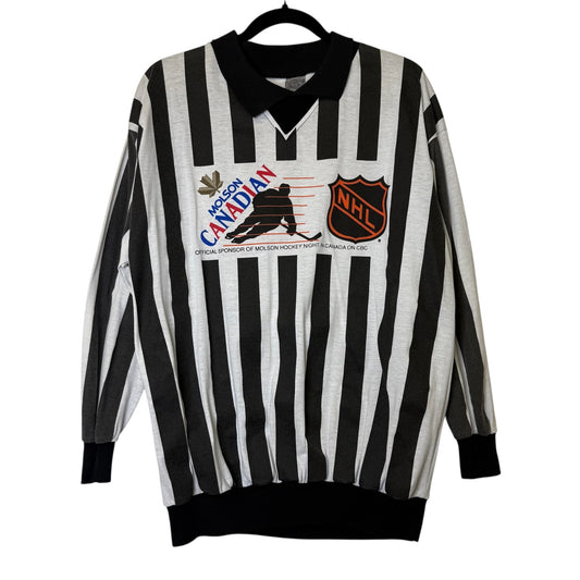 90's Molson Canadian Hockey Ref Jersey Sz Sz XL (B1808)