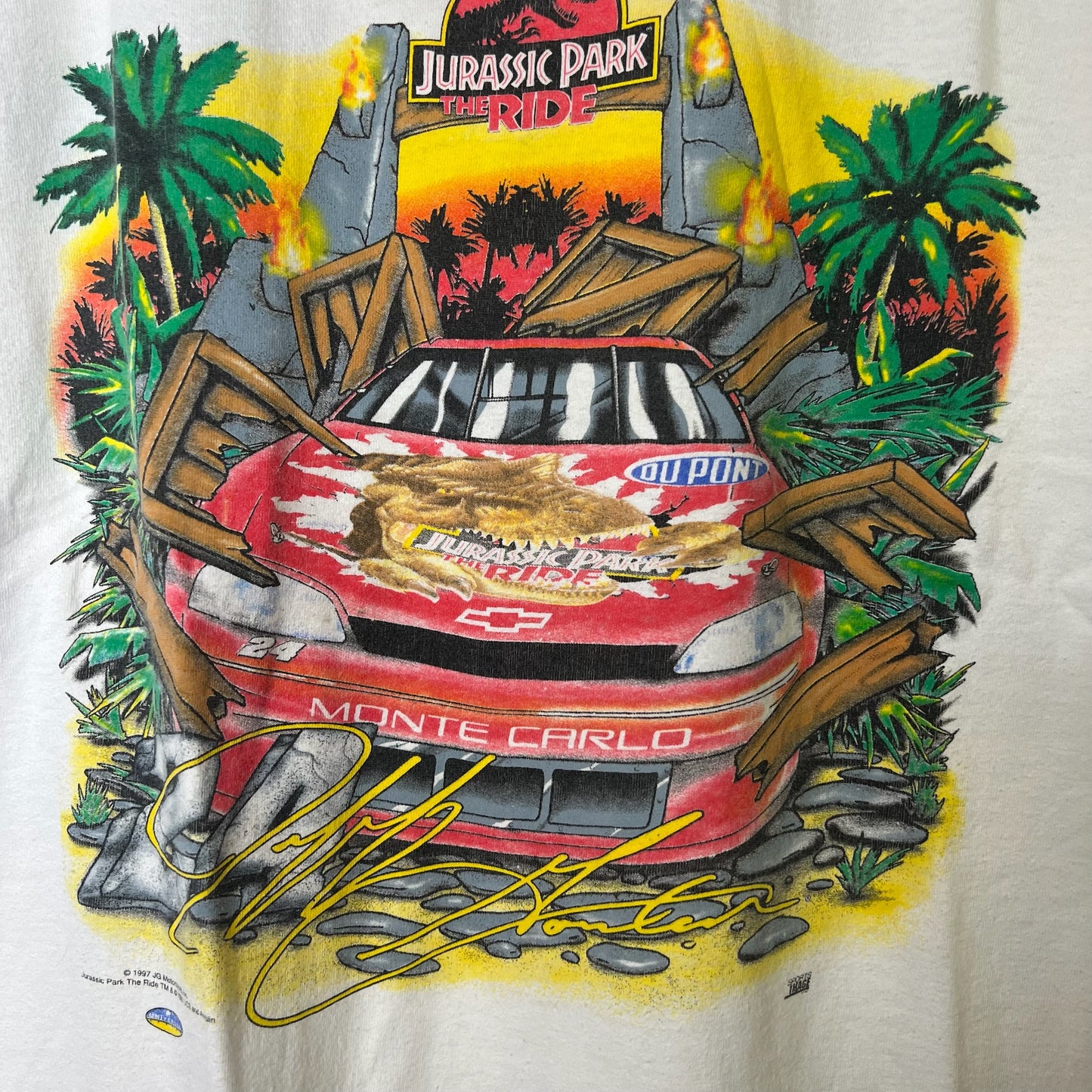1997 Jurassic Park Jeff Gordon NASCAR T-shirt Men’s XXL (B2440)