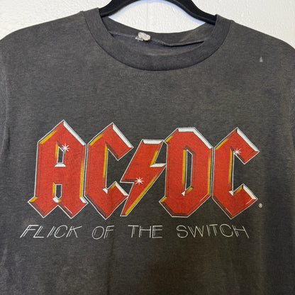 80's AC/DC Flick of The Switch T-shirt Sz L (B359)