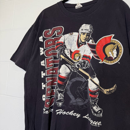 1992 Ottawa Senators NHL T-Shirt Sz L (B2968)