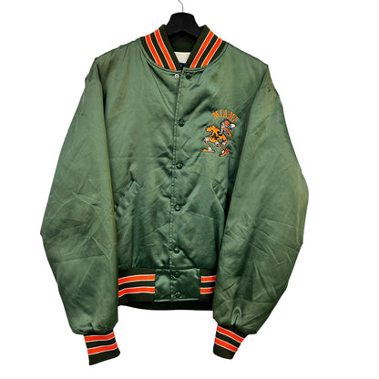 90's Miami Hurricanes Satin Jacket Sz L (A4503)