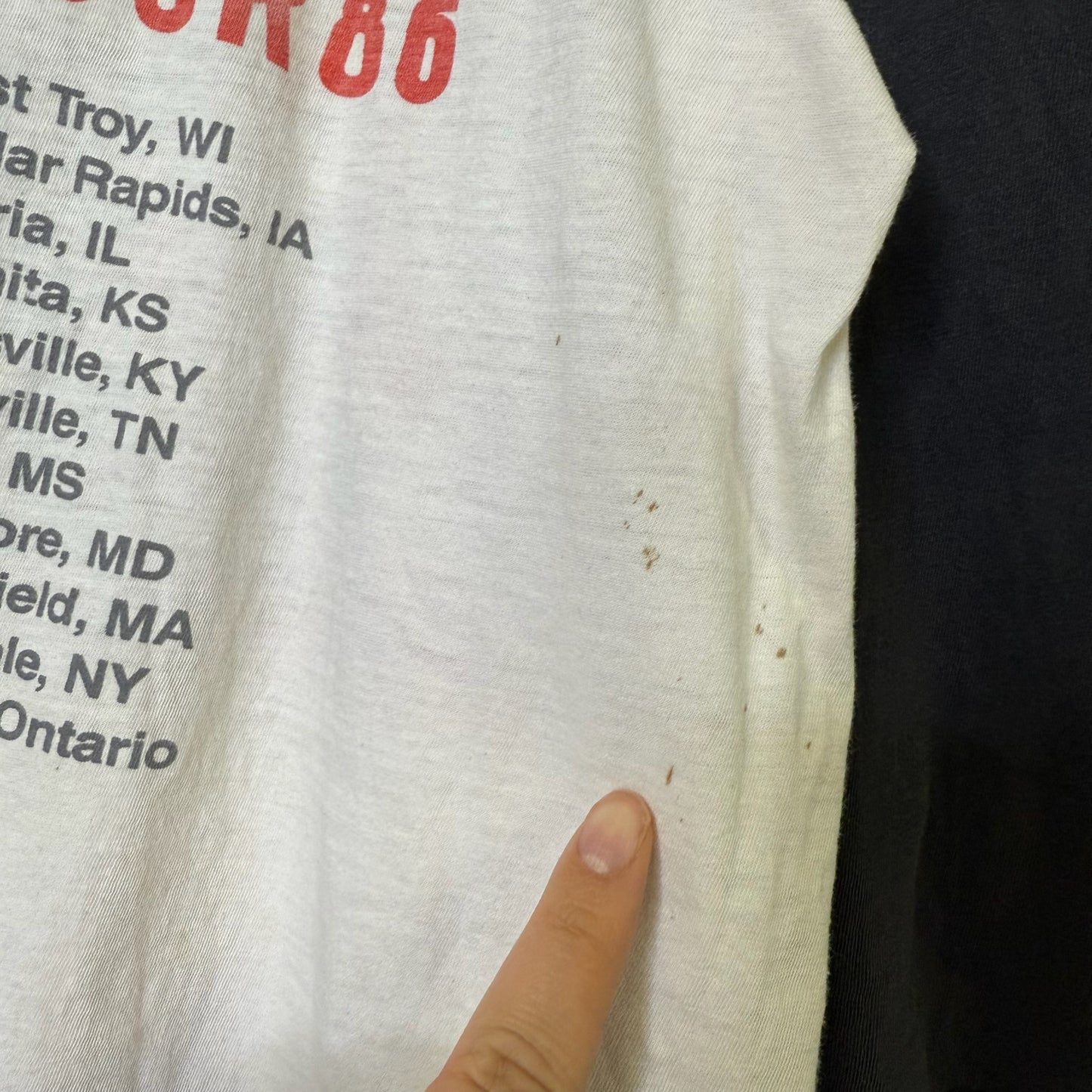 1986 Judas Priest Raglan Tour T-Shirt Sz M (B611)