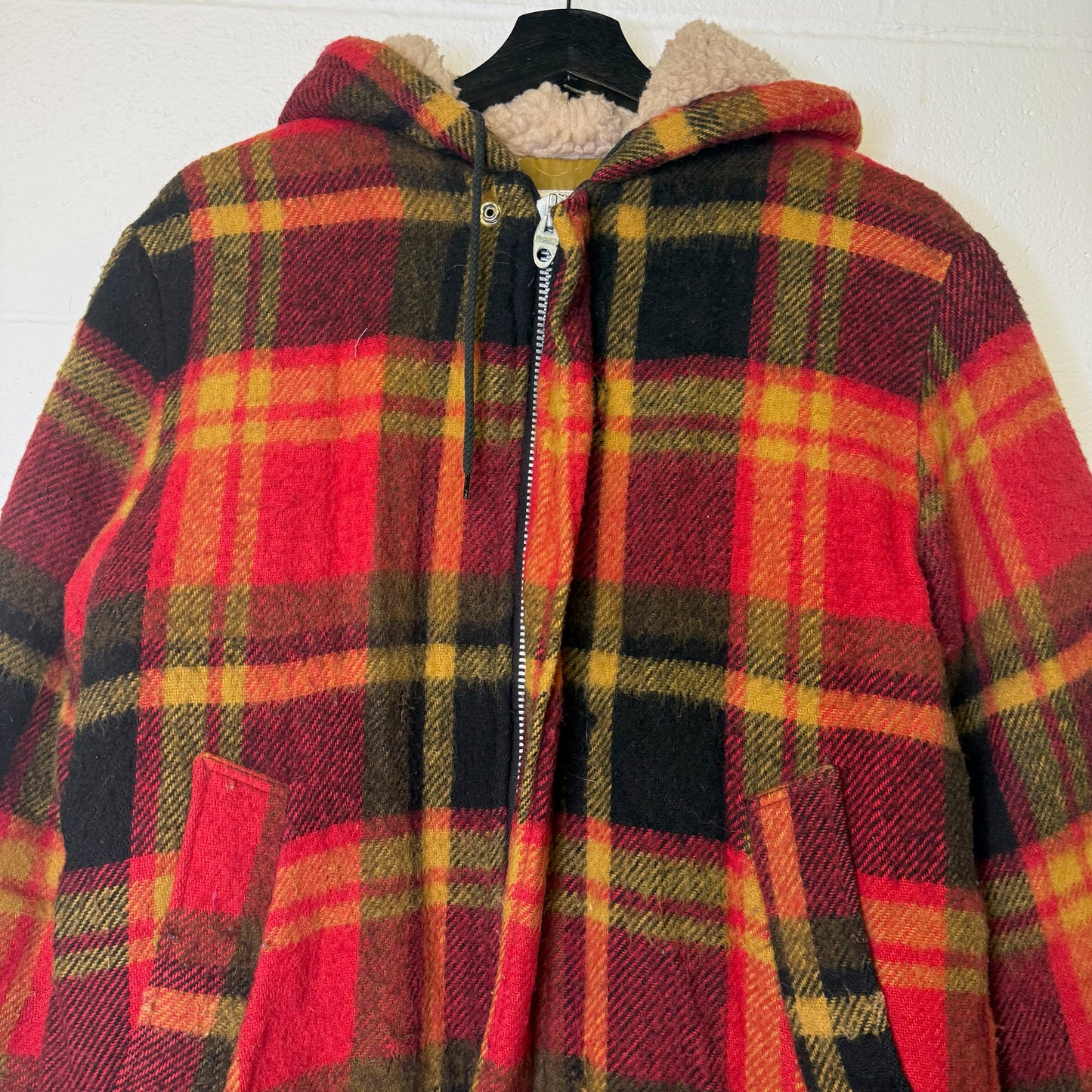70's Plaid Canadian Made Jacket Sz M (B1778)