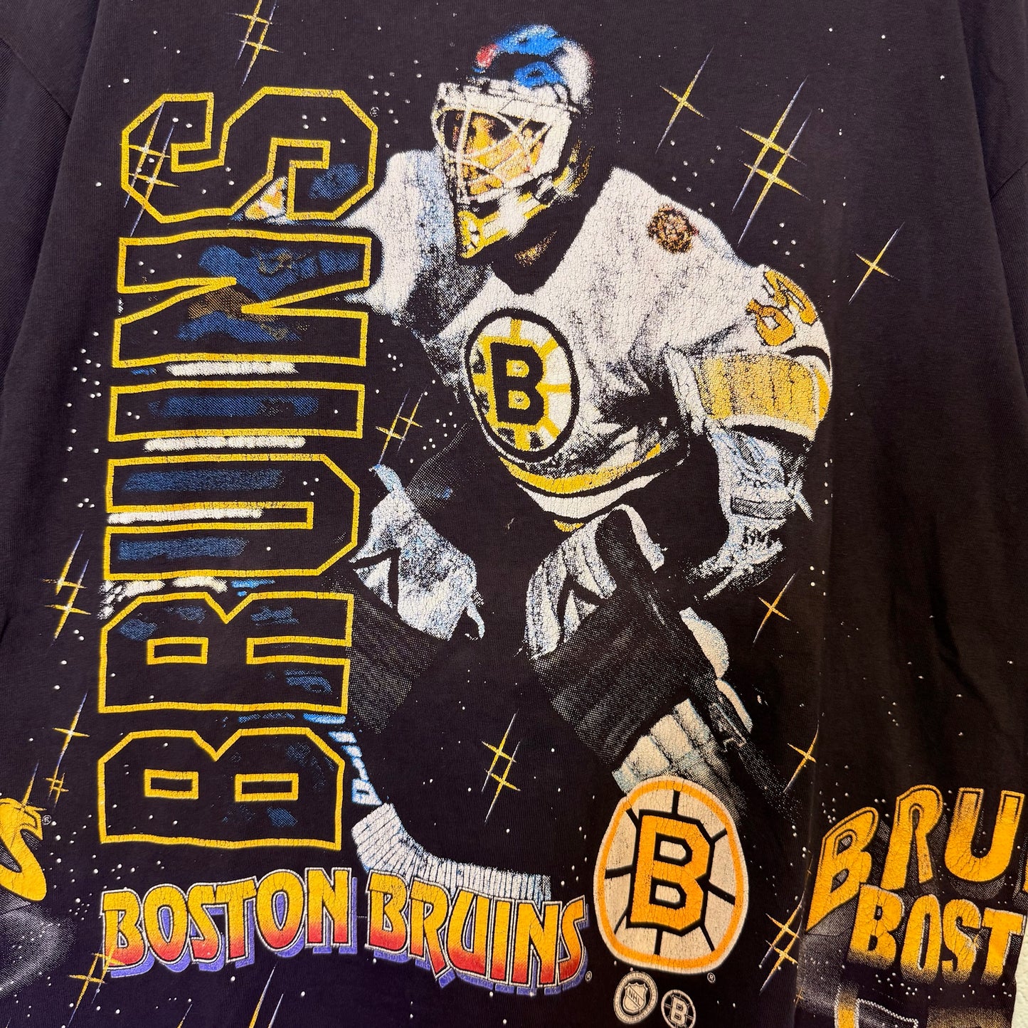 1994 Boston Bruins Bulletin NHL AOP T-Shirt Sz XL (B2473)