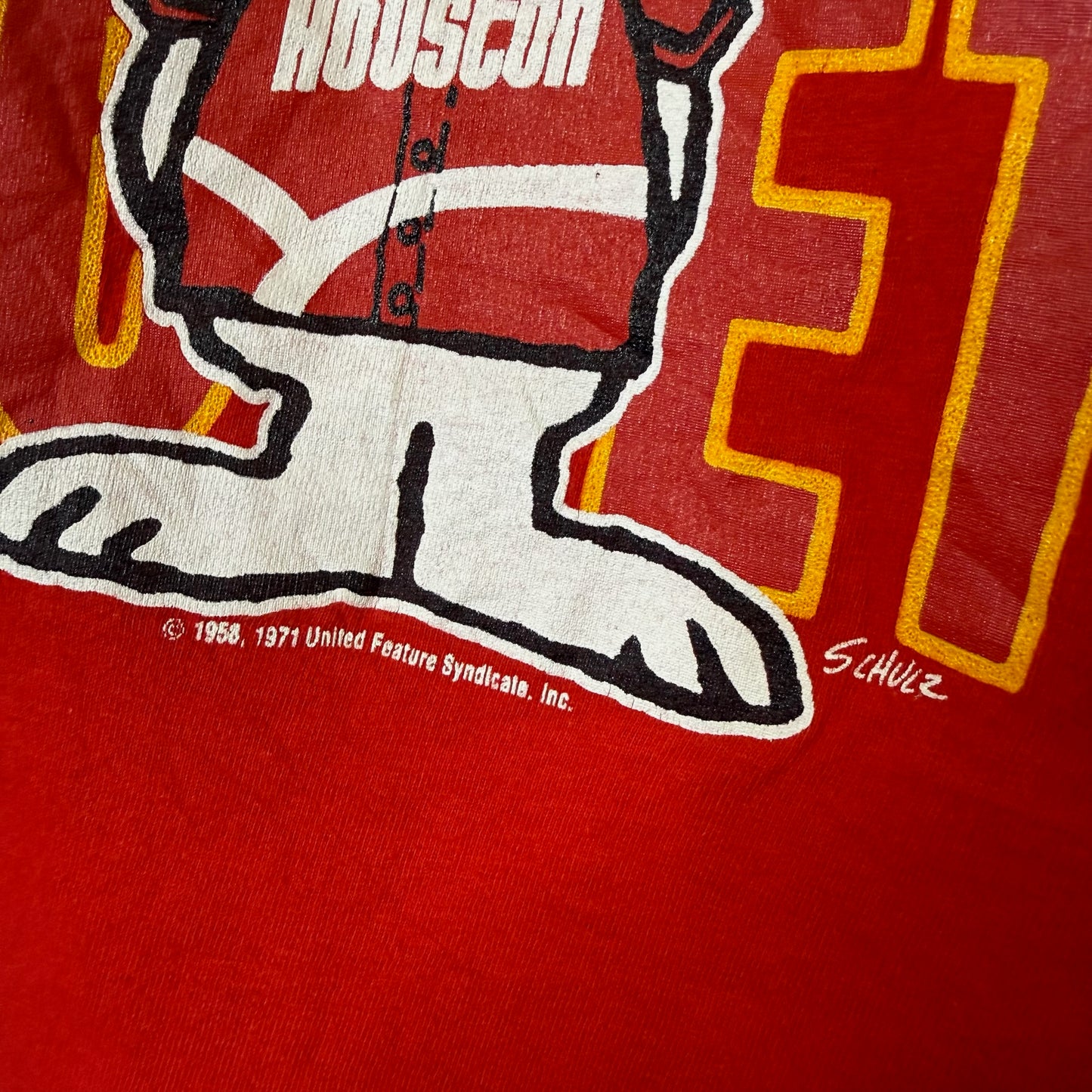 90s Houston Rockets Snoopy Peanuts T-Shirt Sz XL (B2568)