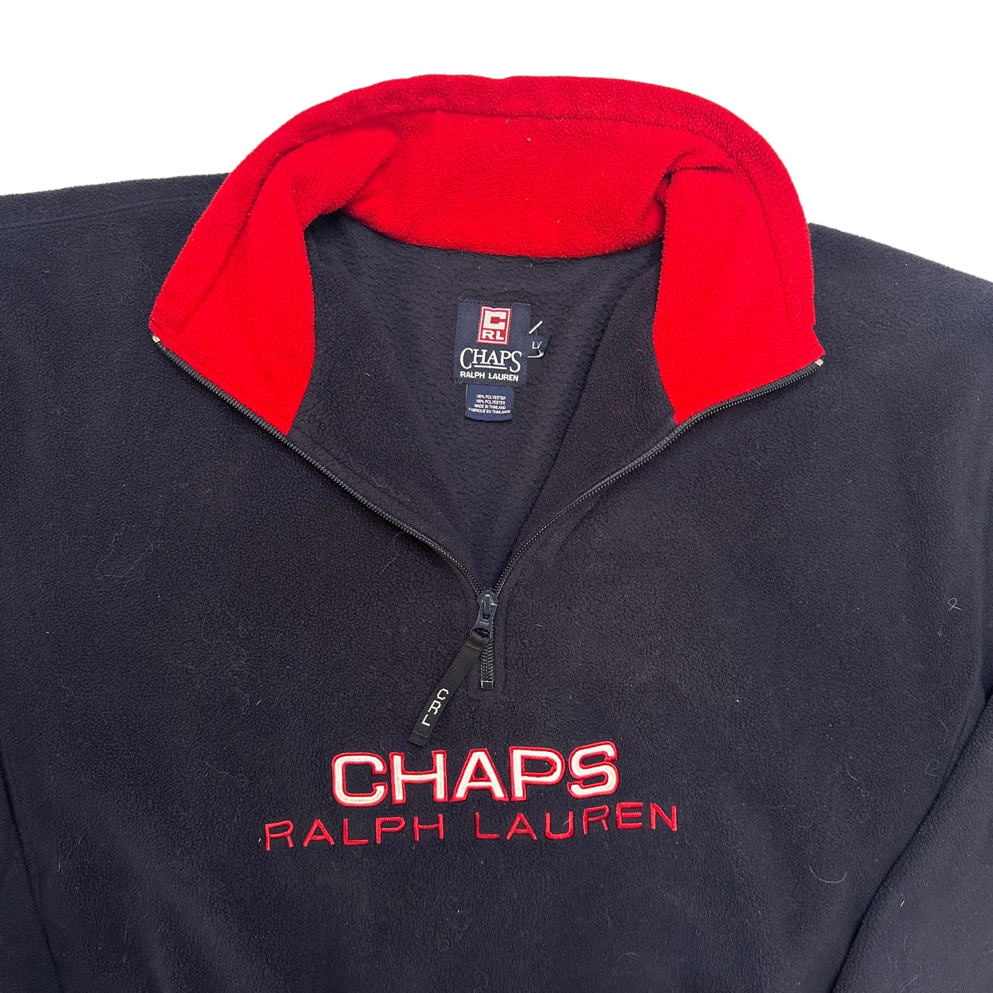 90's Chaps by Ralph Lauren Spellout 1/4 Zip Fleece (A3041)