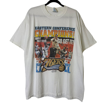 2001 Philadelphia 76ers NBA Eastern Conference Champs Sz XL