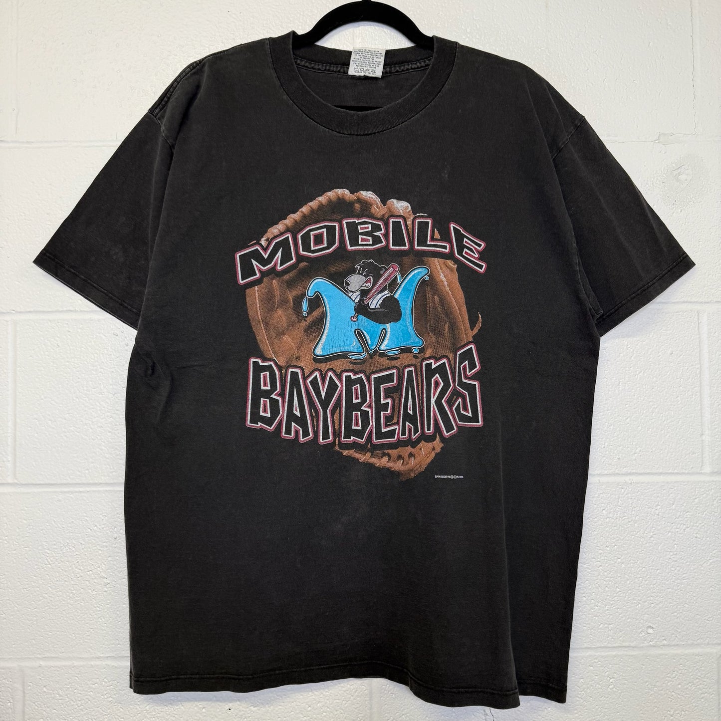 1996 Mobile Bay Bears Baseball T-shirt Sz XL (B2979)