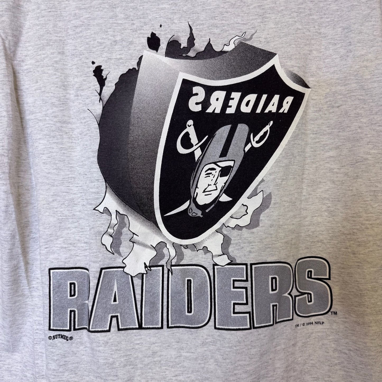 90's Los Angeles Raiders Nutmeg Breakthrough T-shirt Sz L (B2522)