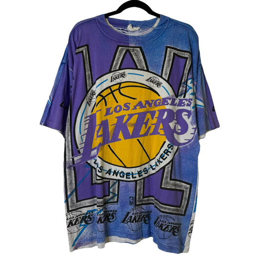 90s Los Angeles Lakers Magic Johnson T's NBA AOP Sz 2XL