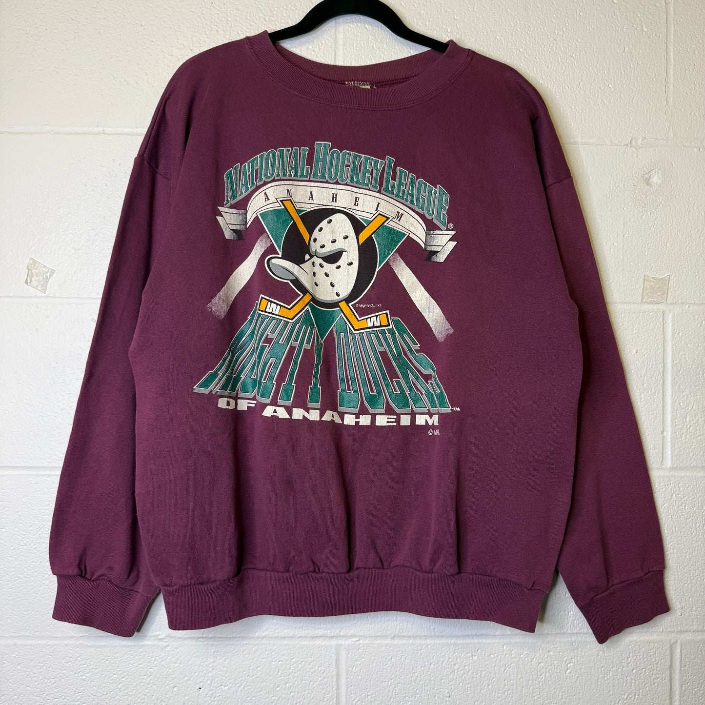 90s Anaheim Mighty Ducks NHL Crewneck (B2418)