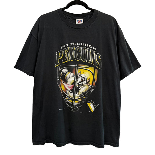 1998 Pittsburgh Penguins Taz NHL T-Shirt Sz XL (B1263)