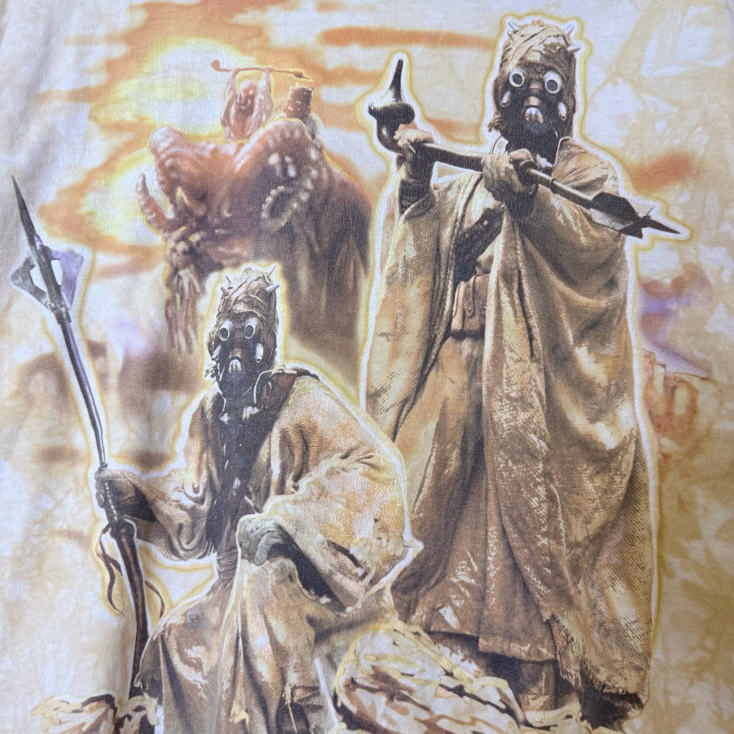 1997 Star Wars Movie Tusken Raider All Over Print T-shirt Sz XL (B2544)
