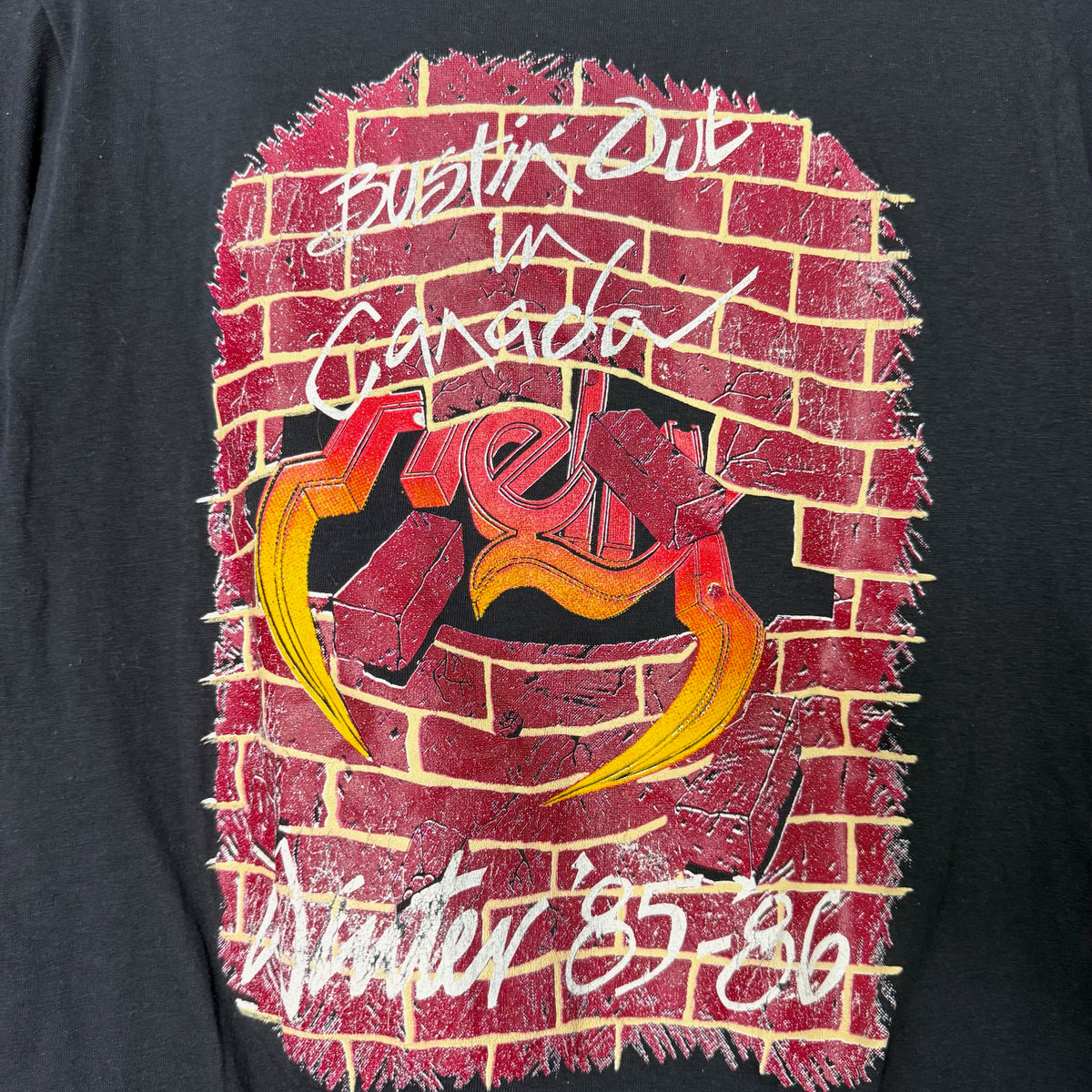 1986 Helix Long Way to Heaven Band T-Shirt Sz XL