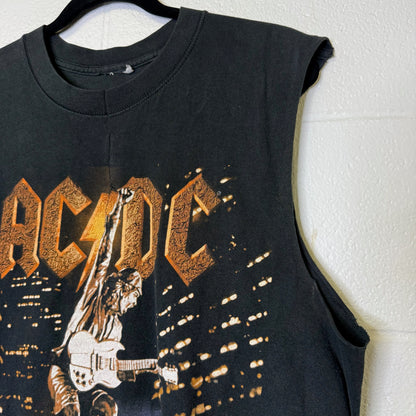 90's AC/DC Tour Chopped Sleeve T-shirt (B2141)