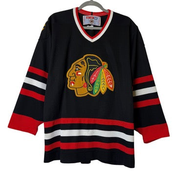 90s Chicago Blackhawks Hockey NHL Jersey CCM Sz M (B1983)