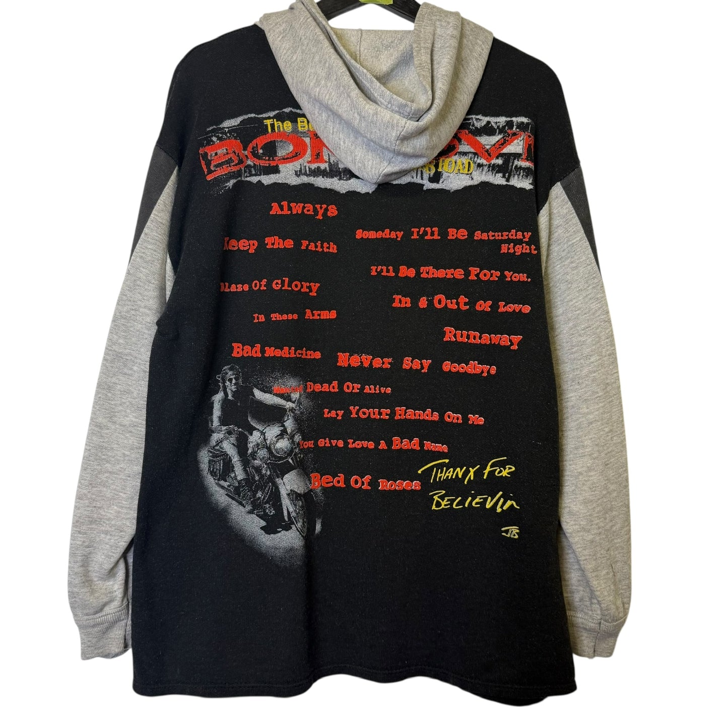 90's Bon Jovi Euro Hoodie Sz XL