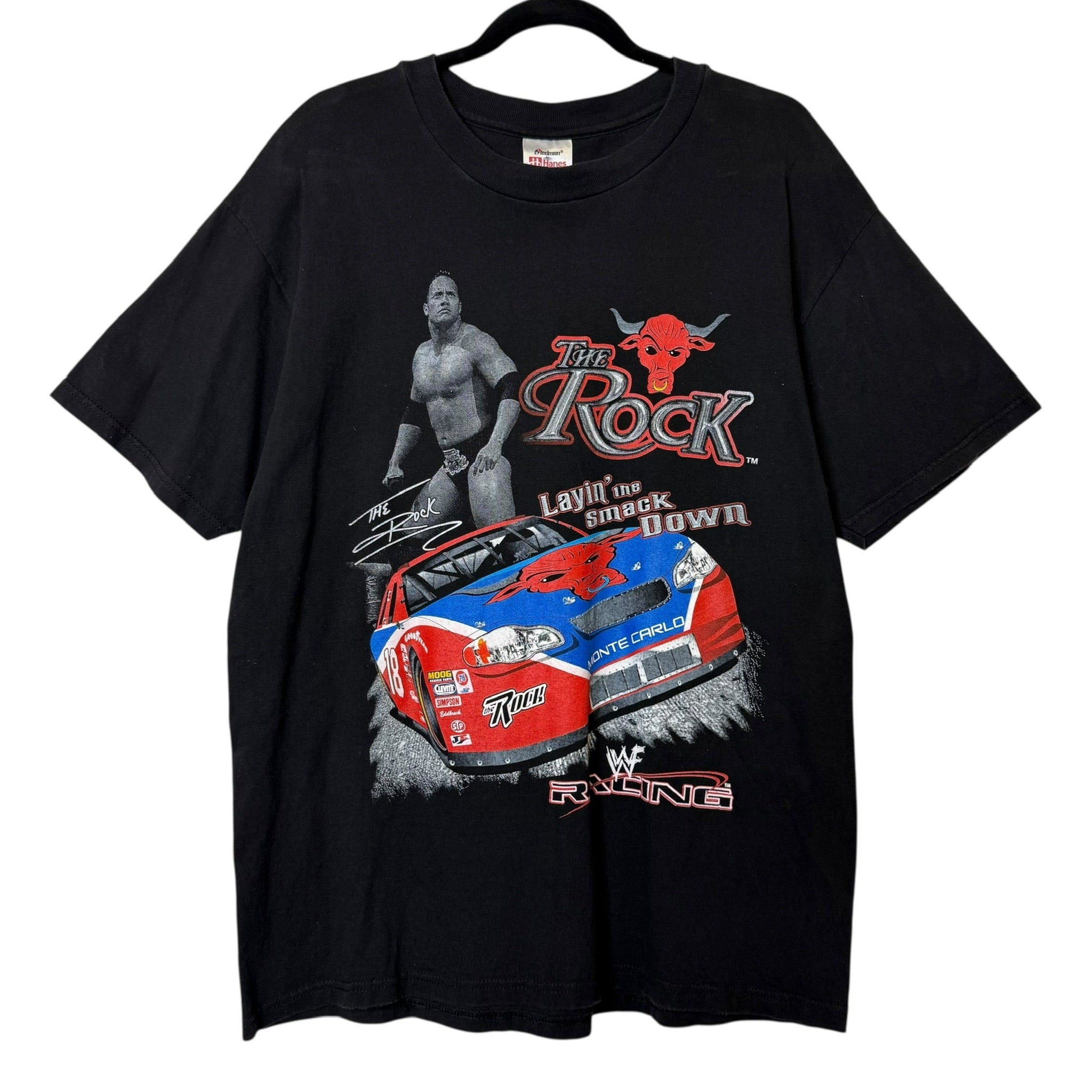 Vintage 2004 NASCAR UAW-Daimler Chrysler 400 Las Vegas Shirt – Bayside – Size Medium – Black