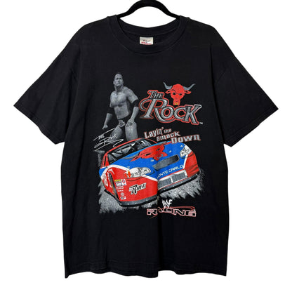2000s The Rock NASCAR Racing WWF T-Shirt Sz L (B1167)