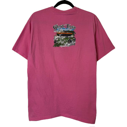 2009 Harley Davidson Ghost Town (Pink) T-shirt Sz M (B589)