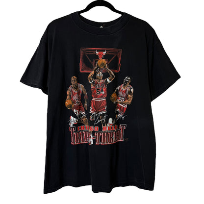 90's Chicago Bulls Nutmeg Triple Threat NBA T-shirt Sz XL