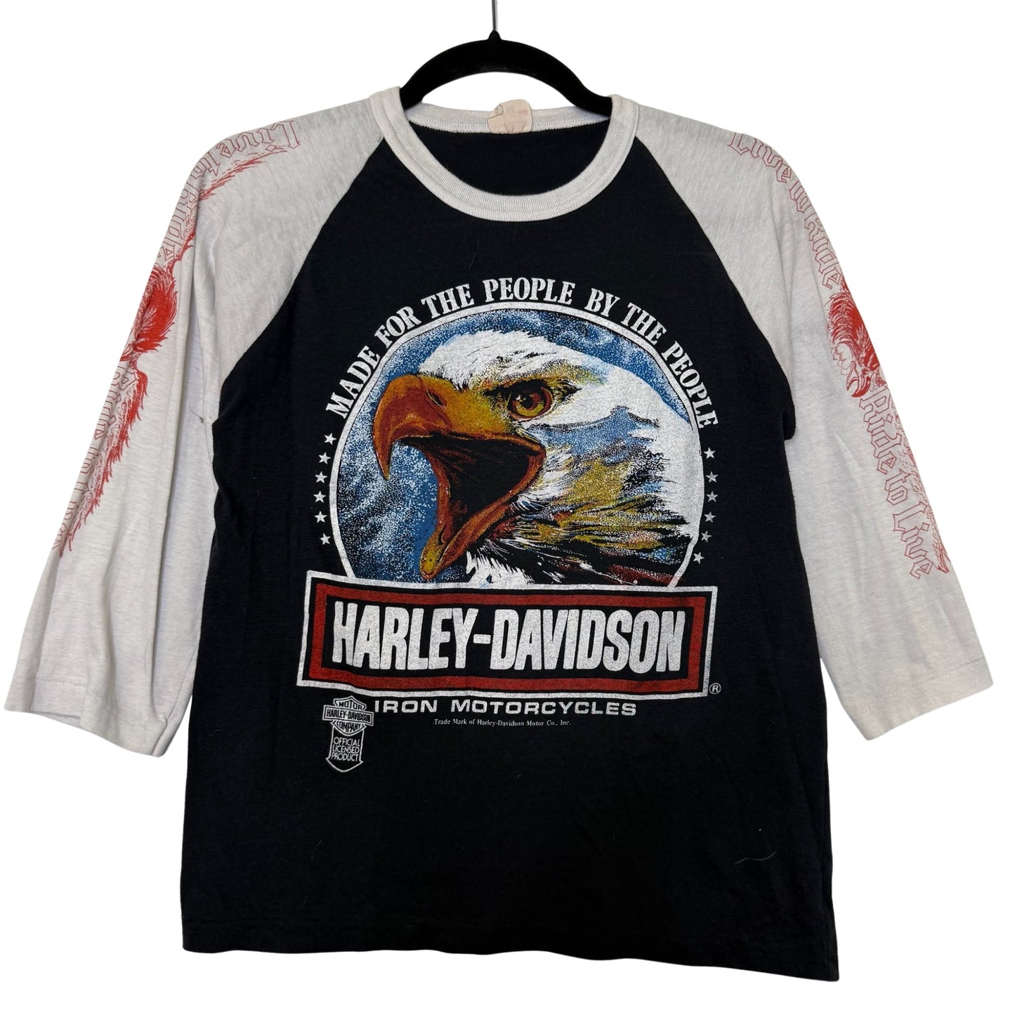 90s Harley Davidson Eagle Long Sleeve T-shirt Sz L (B2988)