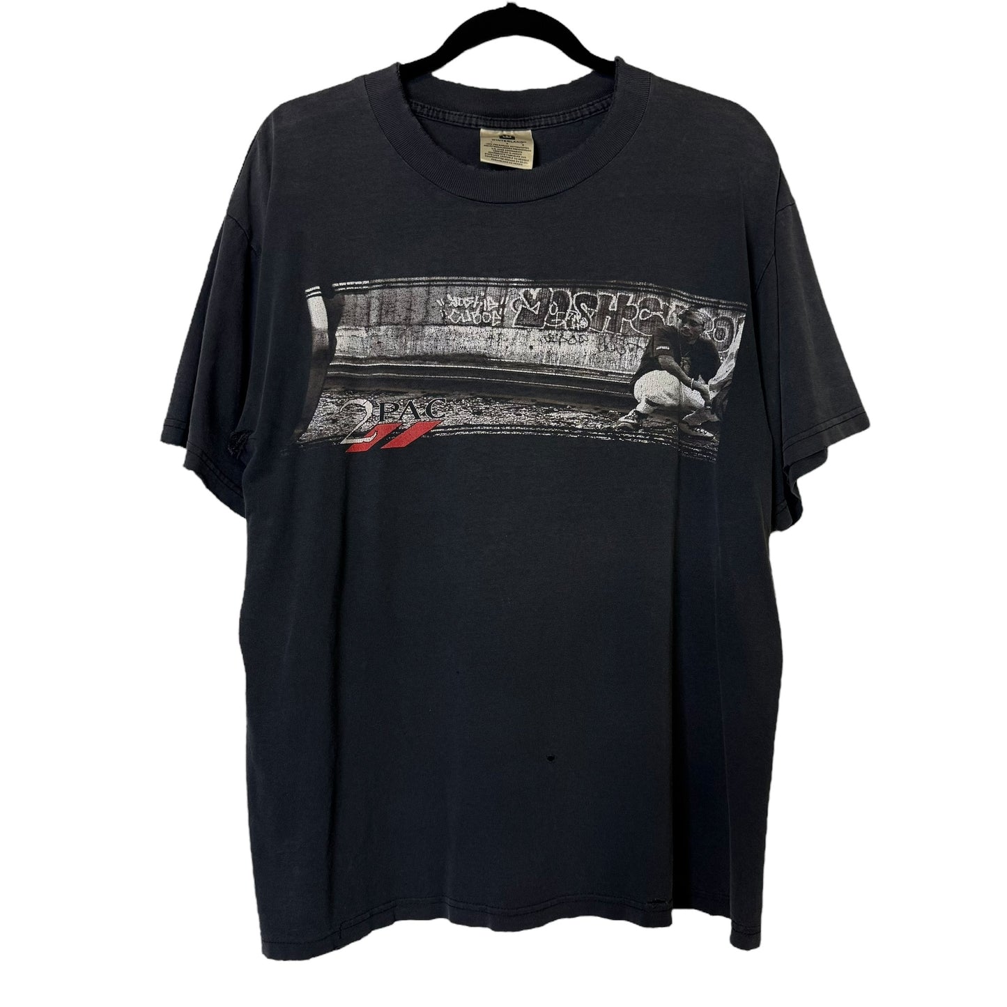 90s Tupac 2Pac Rap T-Shirt Sz L