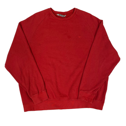 2000’s Nike Mini Swoosh Tonal Red Crewneck Sz 2XL (A2285)