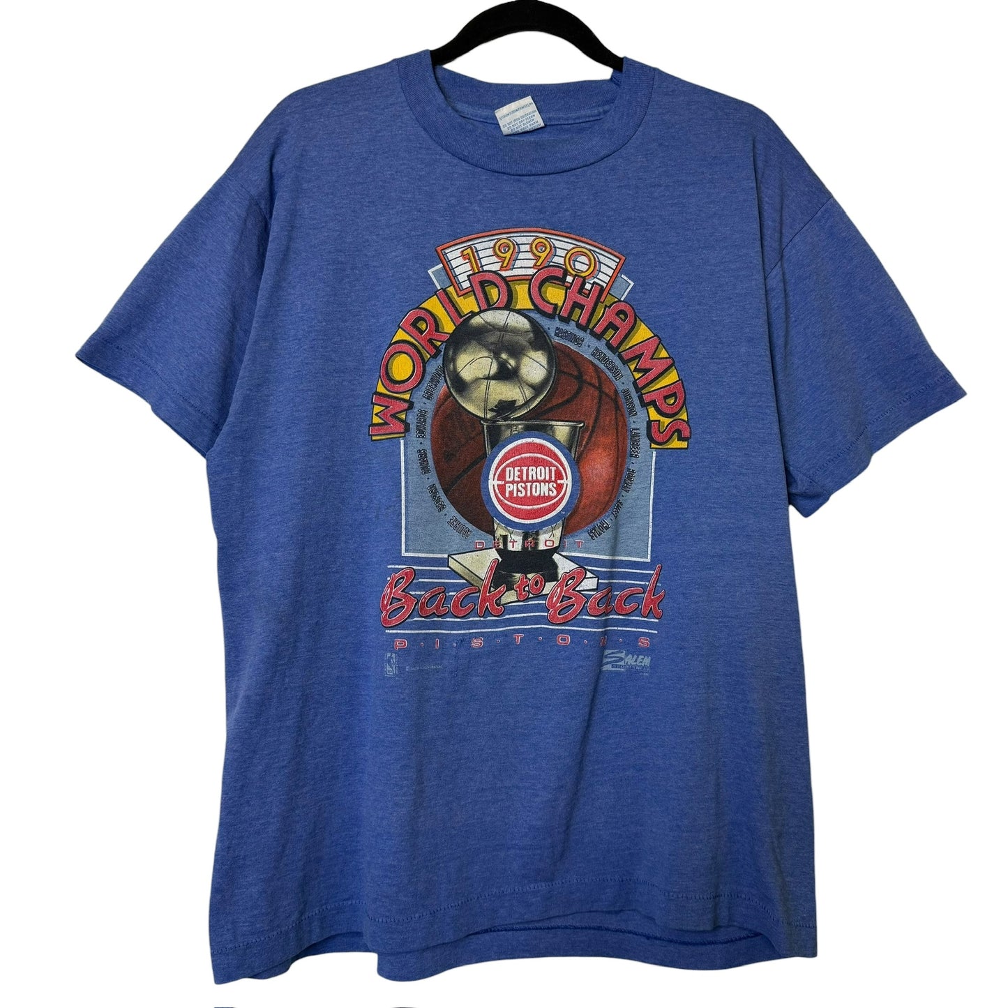 1990 Detroit Pistons Salem NBA T-Shirt Sz XL (B2190)