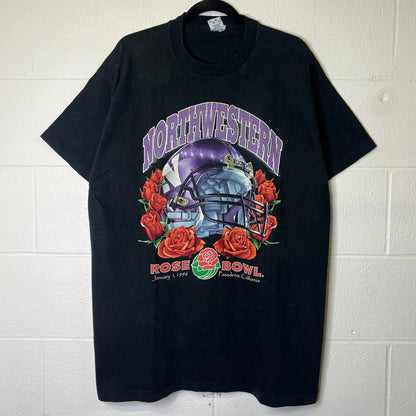 1996 North Western Rose Bowl NCAA T-shirt Sz L (B2439)