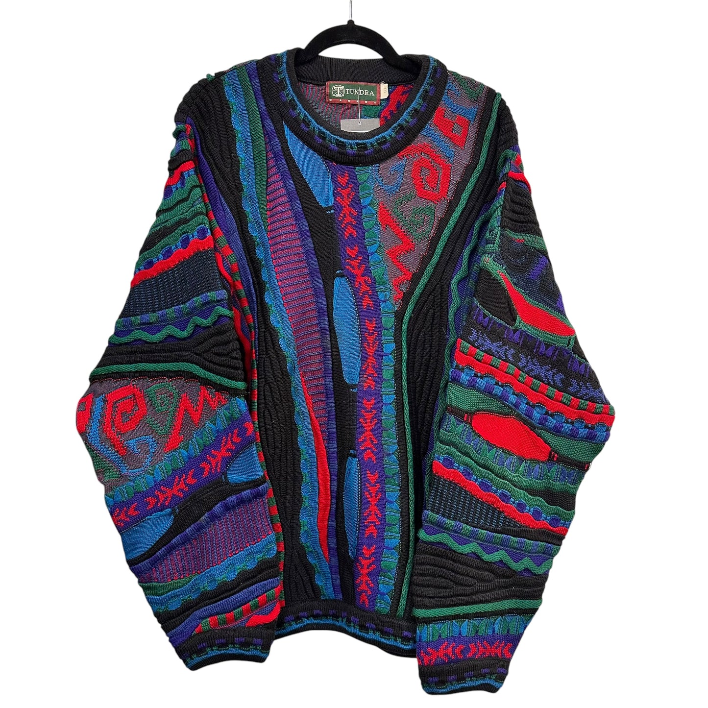 90's Coogi Style by Tundra Knit Sweater Sz L (A7484)