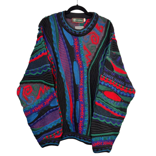 90's Coogi Style by Tundra Knit Sweater Sz L (A7484)