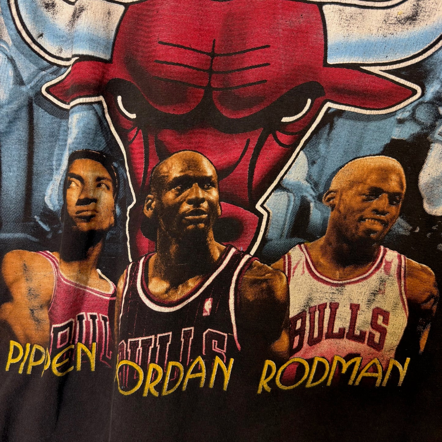 90's Chicago Bulls Rap Tee NBA T-shirt Sz XL (B439)