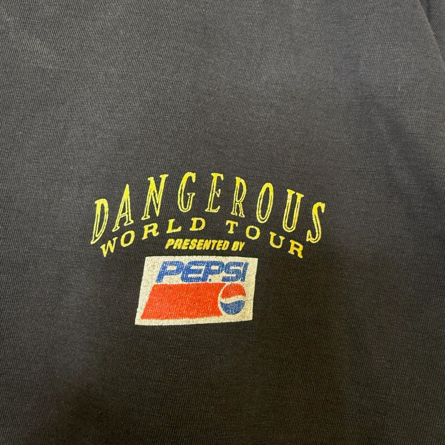 1992 Michael Jackson Dangerous Pepsi Tour T-Shirt Sz L (B2272)