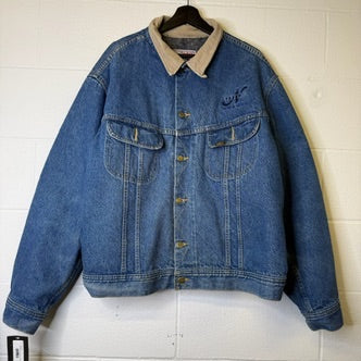 Need measurements 90's Lee Storm Rider Denim Coat Jacket Sz 44 (B1959)