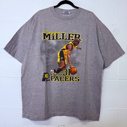 90s Reggie Miller Indiana Pacers NBA T-shirt Sz XL (B2331)