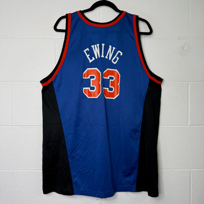 90s New York Knicks Patrick Ewing NBA Champion Jersey Sz 48