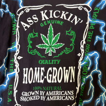 90s 420 Weed American Thunder Lightning T-shirt (B2520)