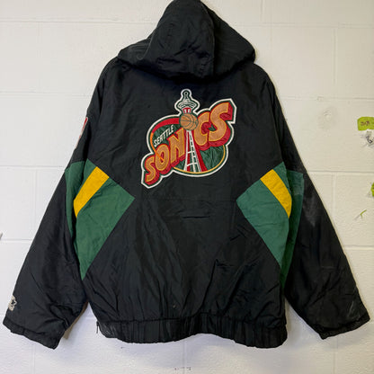 90’s Seattle Supersonics NBA Starter Jacket Sz L (B2489)
