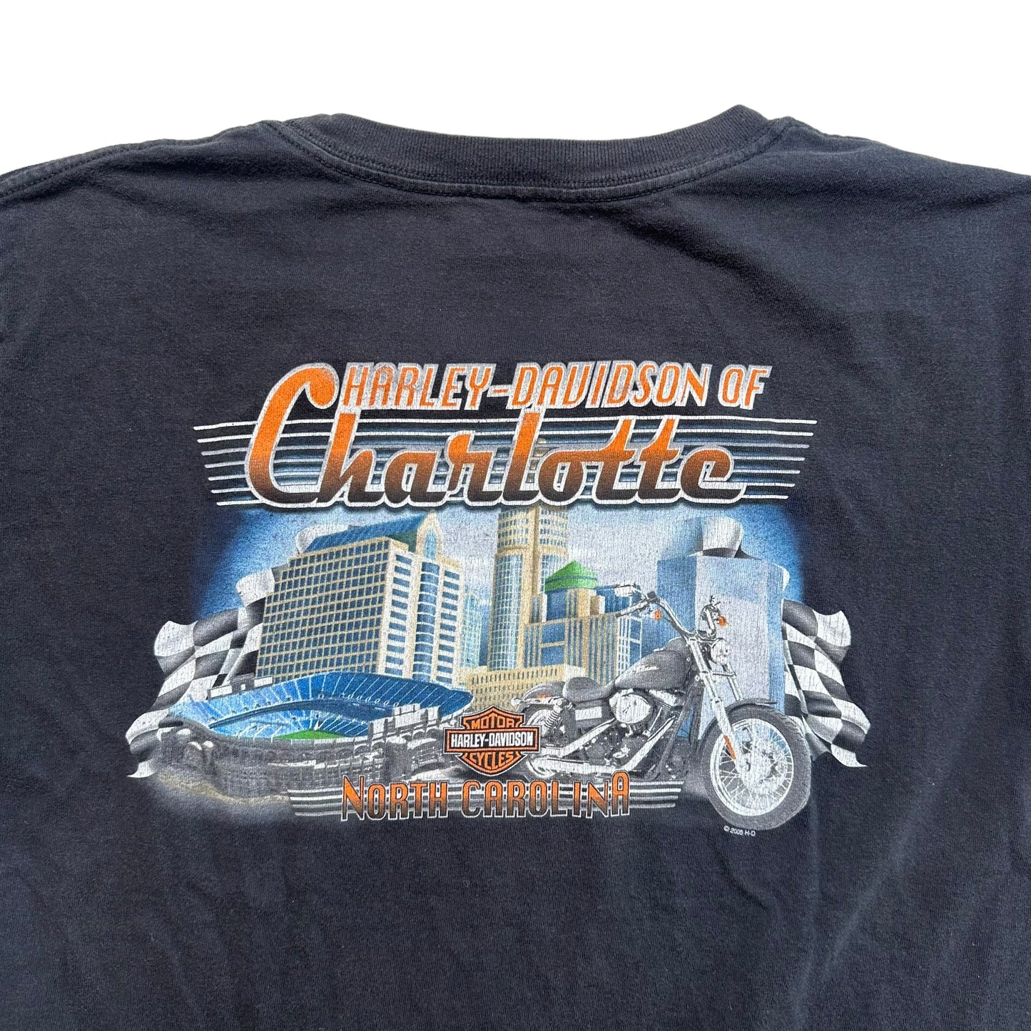 2005 Harley Davidson Charlotte North Carolina T-shirt Sz L (A5690)