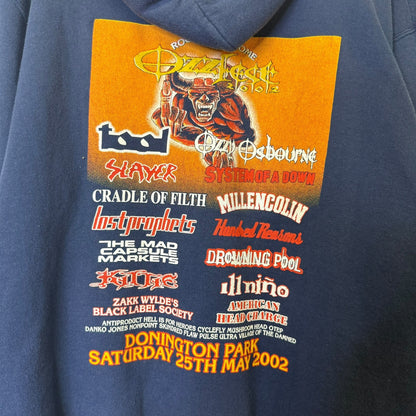 2002 Ozzfest Donington Park Hoodie Sz L