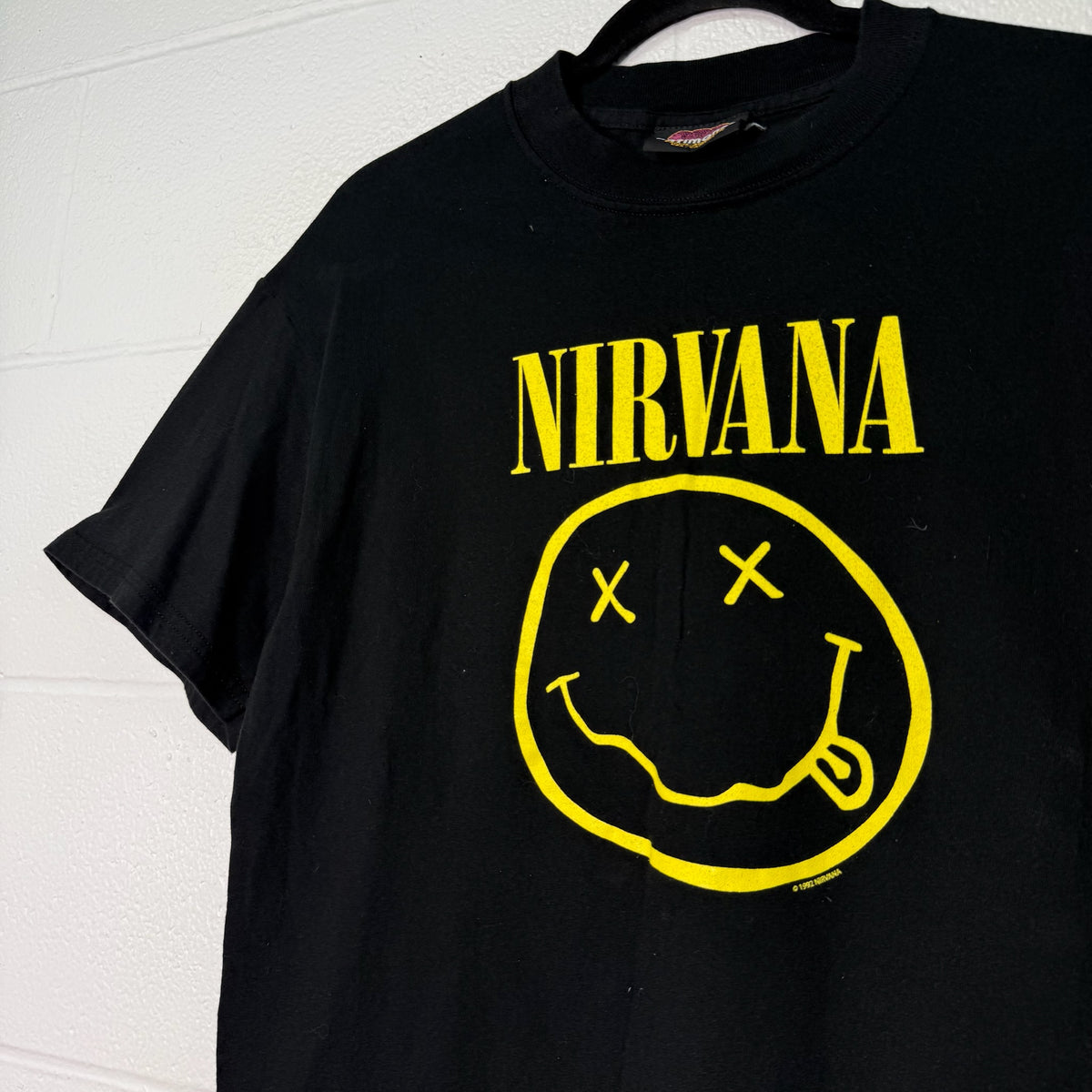 1992 Nirvana Smiley Artimonde Band T-Shirt Sz L