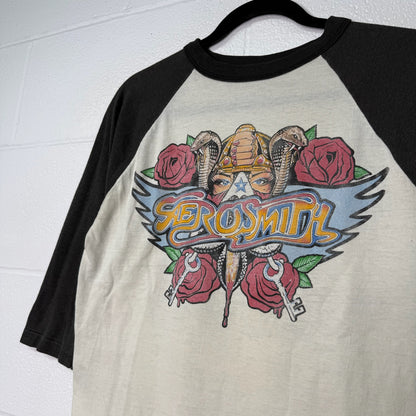 1988 Aerosmith Permanent Vacation Raglan T-shirt