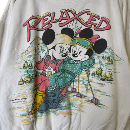 90's Mickey & MInnie Mouse Crewneck Sz L (B1933)