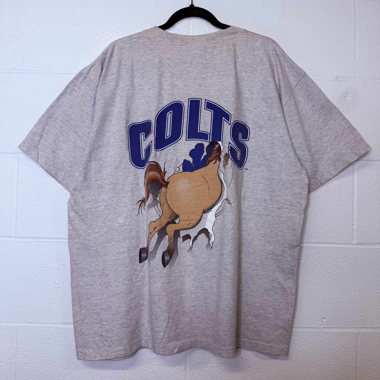 1993 Indianapolis Colts Nutmeg Breakthrough NFL T-shirt Sz XL (B2325)